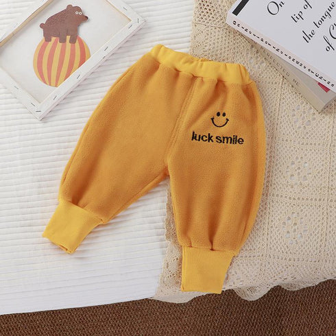 Children's sports pants plus velvet warm pants double-sided velvet leggings